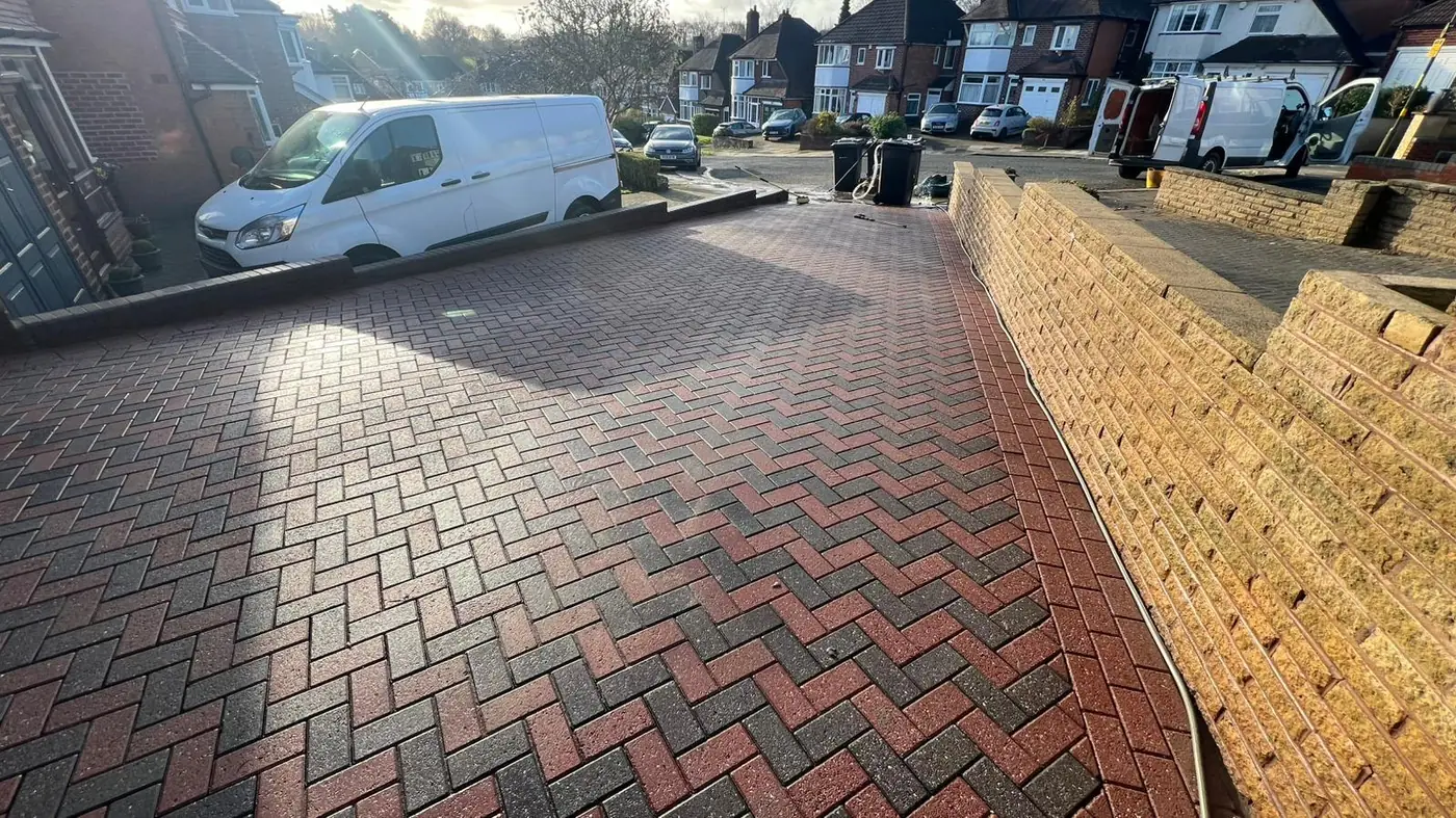 Driveway jet wash result