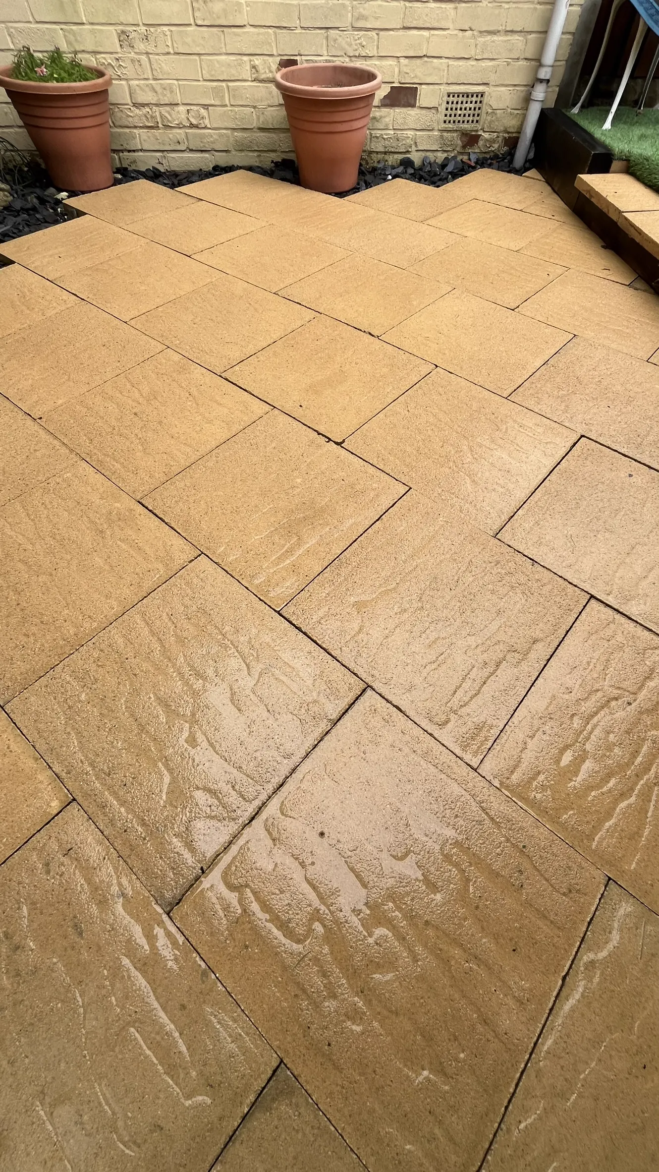 Garden path being jet washed in Bromsgrove