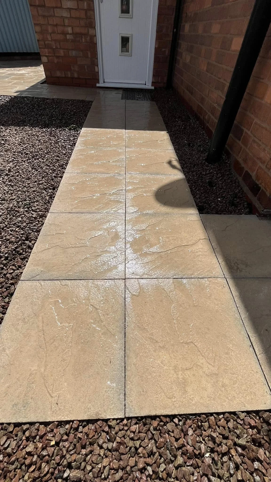 Garden path in Bromsgrove after professional path cleaning