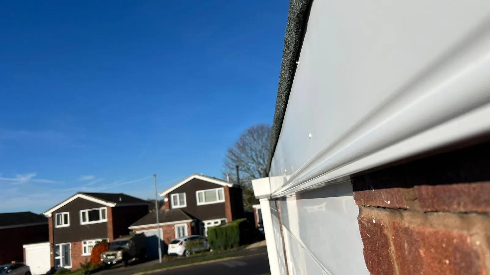 White fascia after cleaning in Bromsgrove