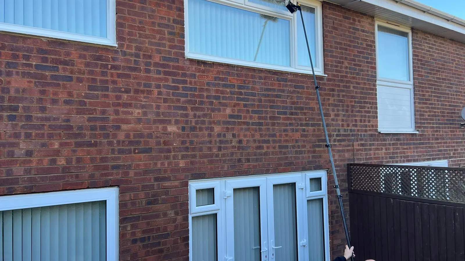 Pure-water window frame cleaning in Bromsgrove
